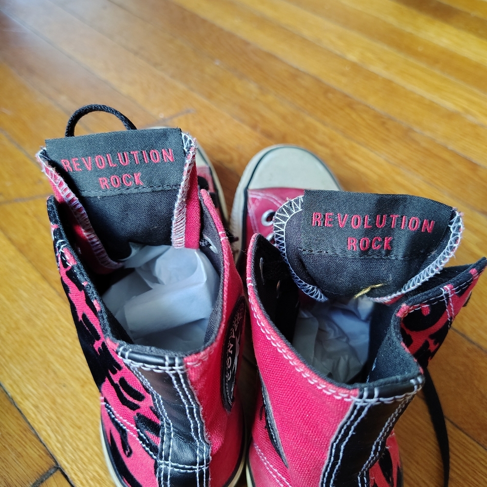 Converse THE CLASH Chuck Taylor Limited Edition 2009 Vintage Red Chucks Womens 8 - Picture 8 of 10